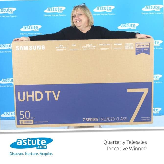 Quarterly Telesales Incentive Winner!