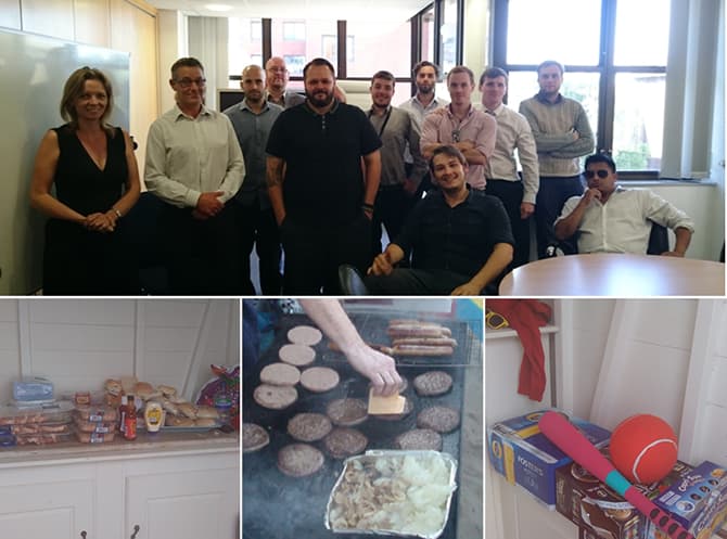 Telephony Infrastructure Team Beach BBQ at the Astute Beach Hut