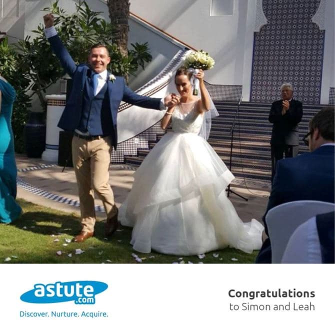 Congratulations to Simon and Leah